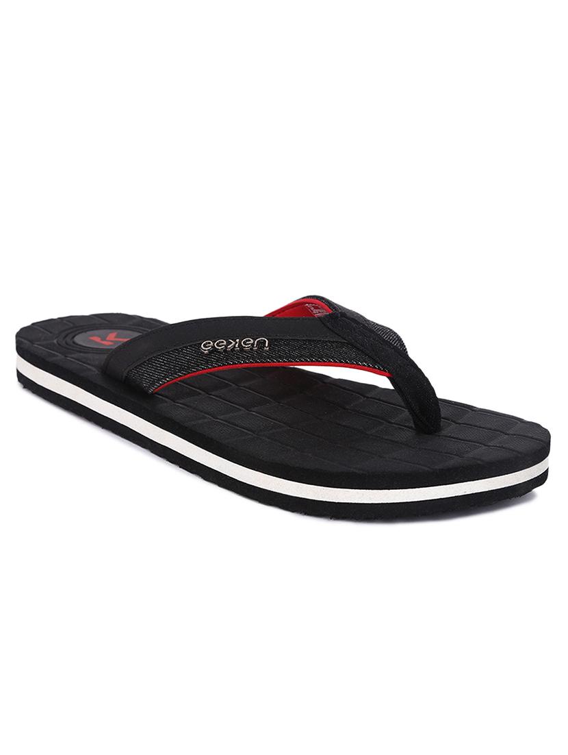 black rubber slip on flip flops - 18358720 - Zoom Image - 0