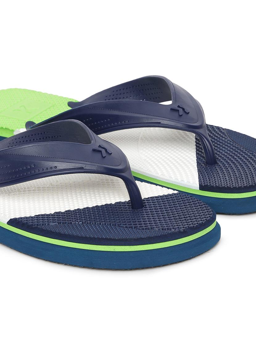 navy rubber slip on flip flops - 18358721 - Standard Image - 3