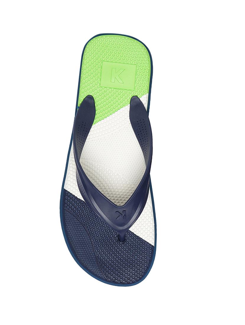 navy rubber slip on flip flops - 18358721 - Standard Image - 5