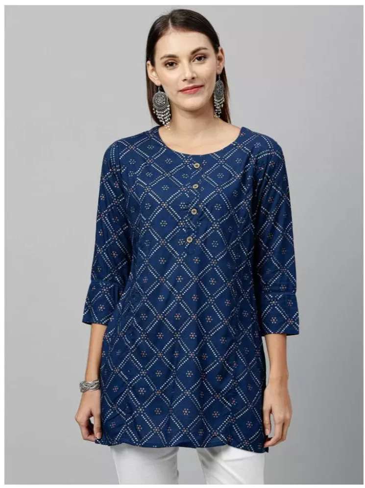 ladies cotton printed short kurti - 18358784 - Zoom Image - 0