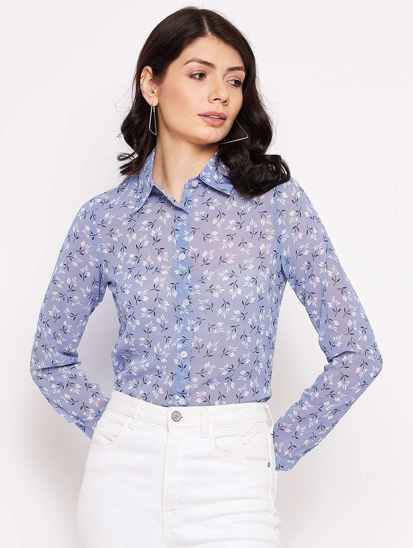 long sleeved printed shirt - 18359156 - Zoom Image - 0