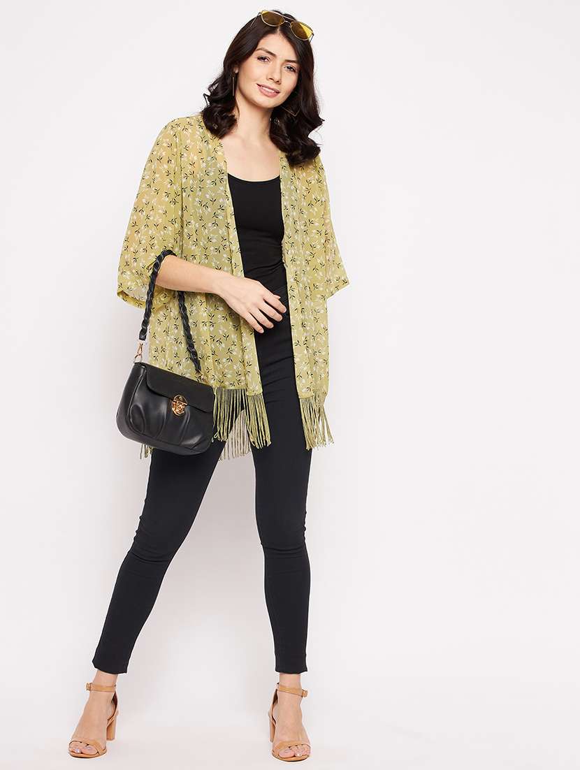 three querter sleeve floral regular shrug - 18359178 -  Standard Image - 3