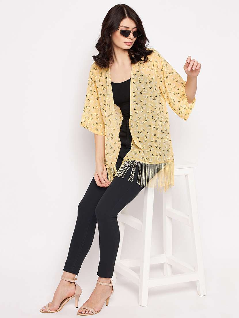 three querter sleeve floral regular shrug - 18359180 -  Standard Image - 3