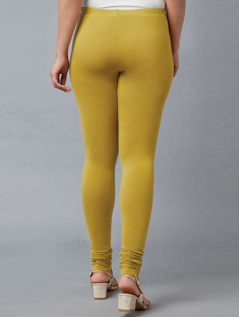 green cotton blend churidar - 18359295 -  Standard Image - 3