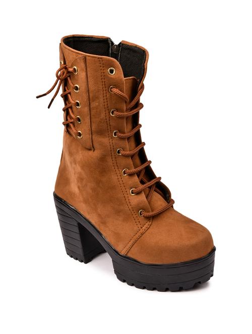 tan calf lace up boot - 18359446 - Standard Image - 0