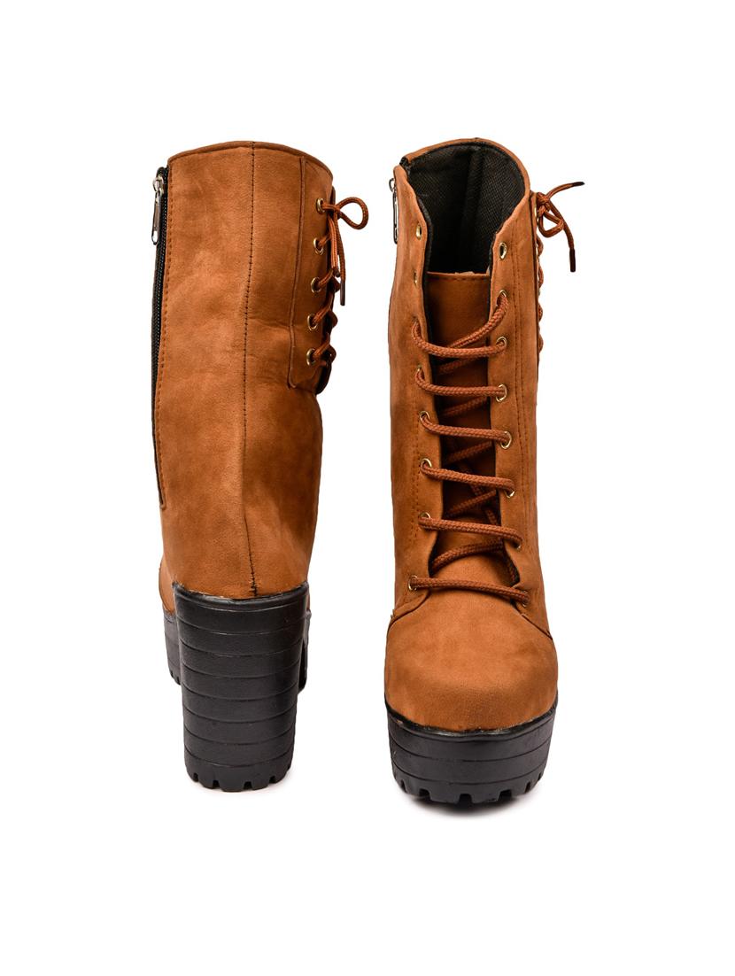tan calf lace up boot - 18359446 - Standard Image - 3