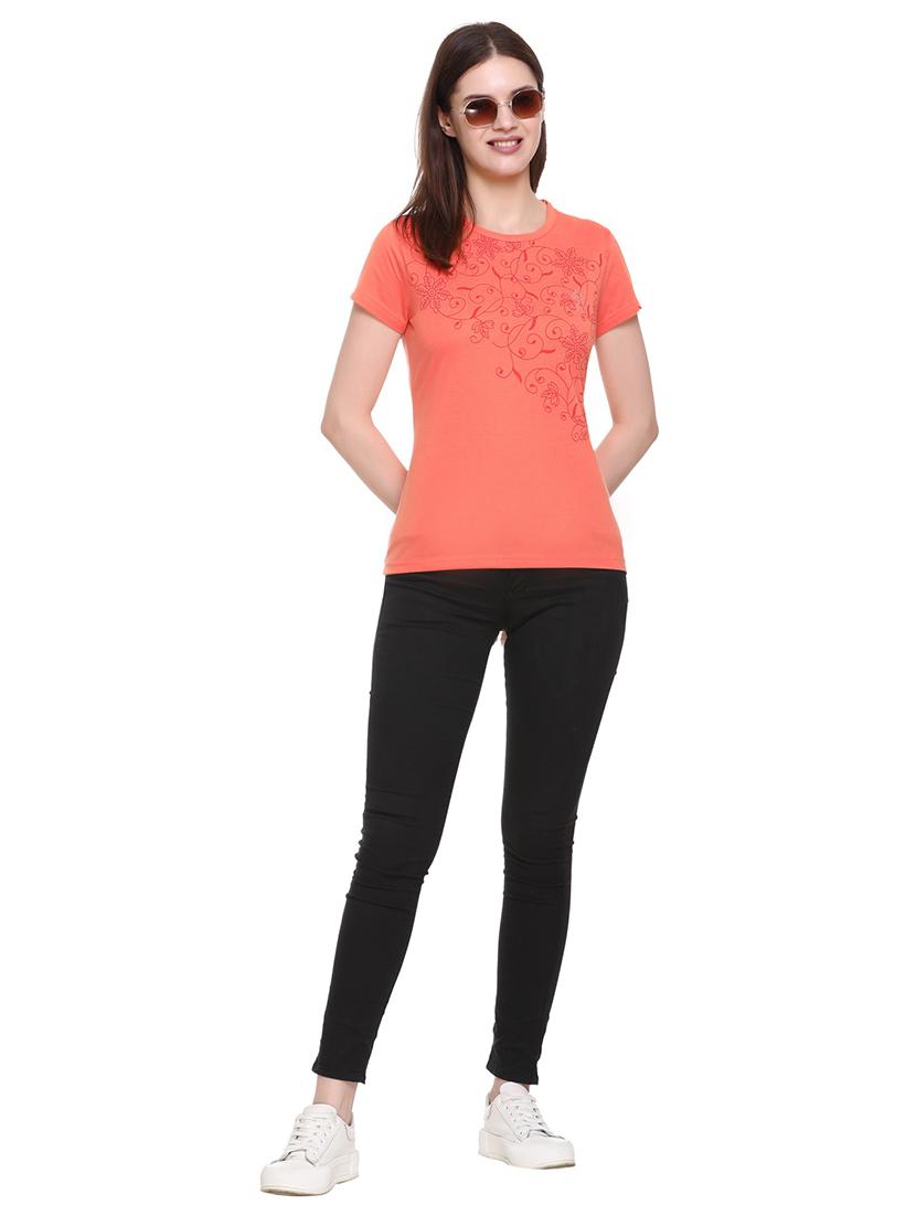 women's straight round neck top - 18359557 - Standard Image - 3