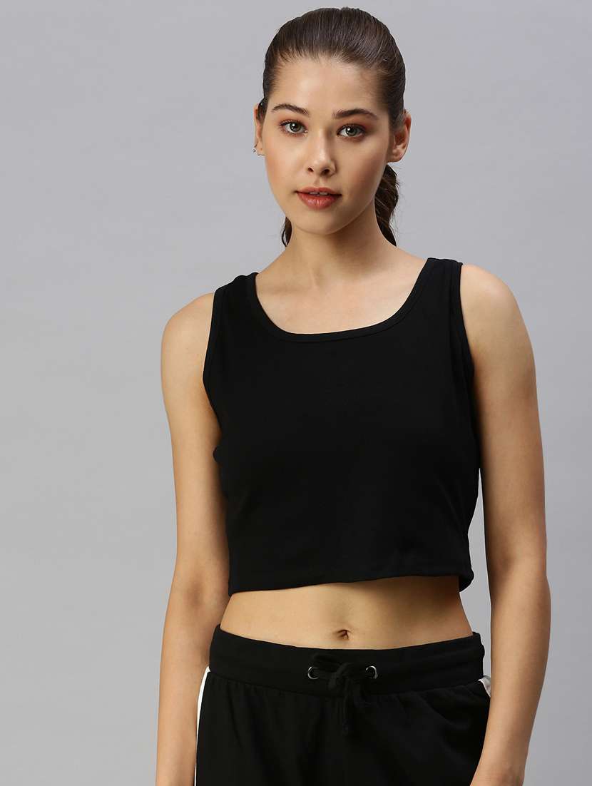 women's plain shoulder strap t-shirt