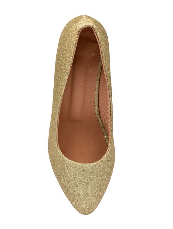 beige synthetic slip on pumps - 18361484 -  Standard Image - 3