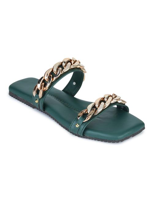 black synthetic slip on sandals - 18361530 -  Standard Image - 0