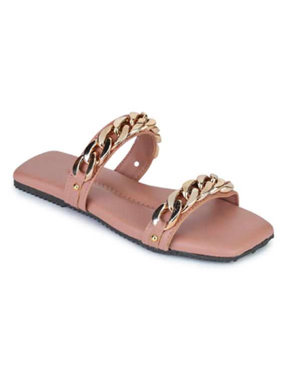 magenta synthetic slip on sandals - 18361532 -  Zoom Image - 0