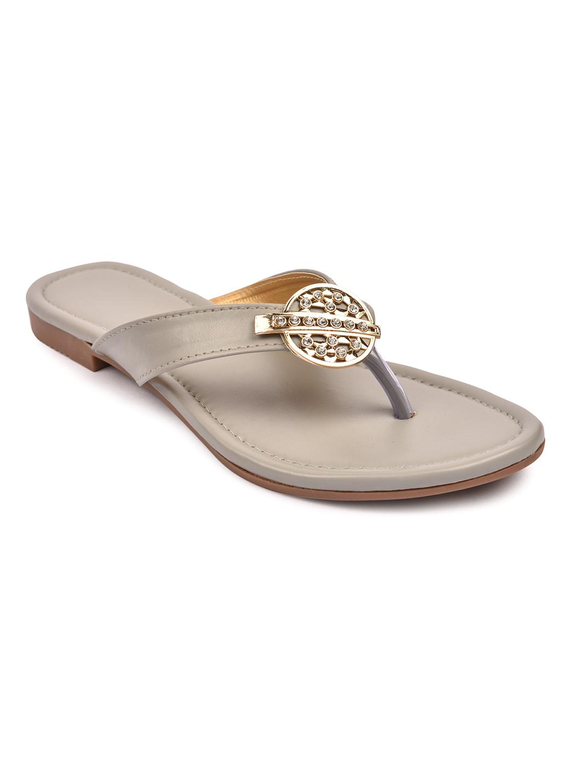 grey synthetic slip on sandals - 18362309 - Zoom Image - 0