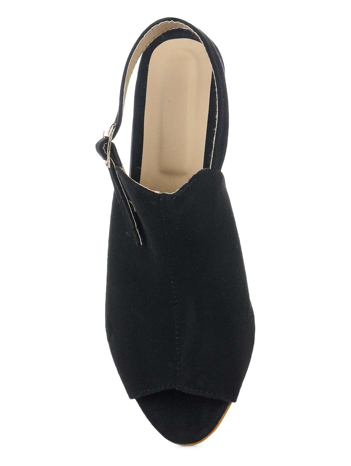 black synthetic sandals - 18362381 -  Standard Image - 3