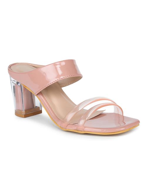 pink synthetic slip on sandals - 18362395 - Standard Image - 0