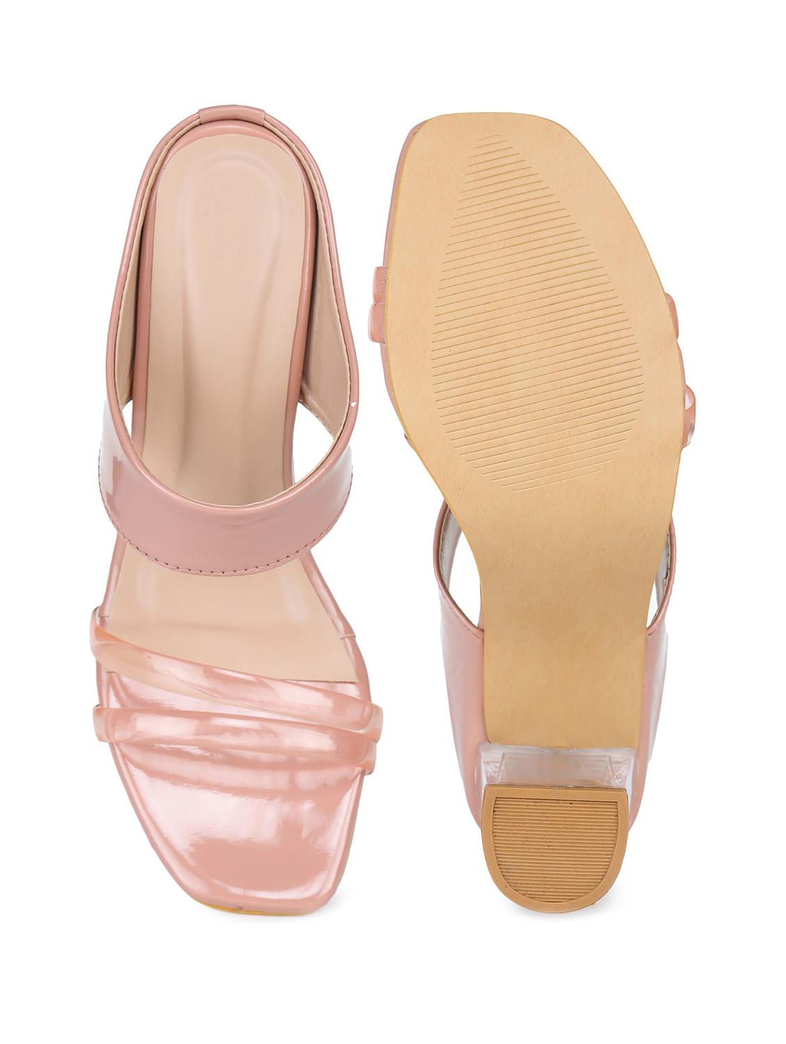 pink synthetic slip on sandals - 18362395 - Standard Image - 3