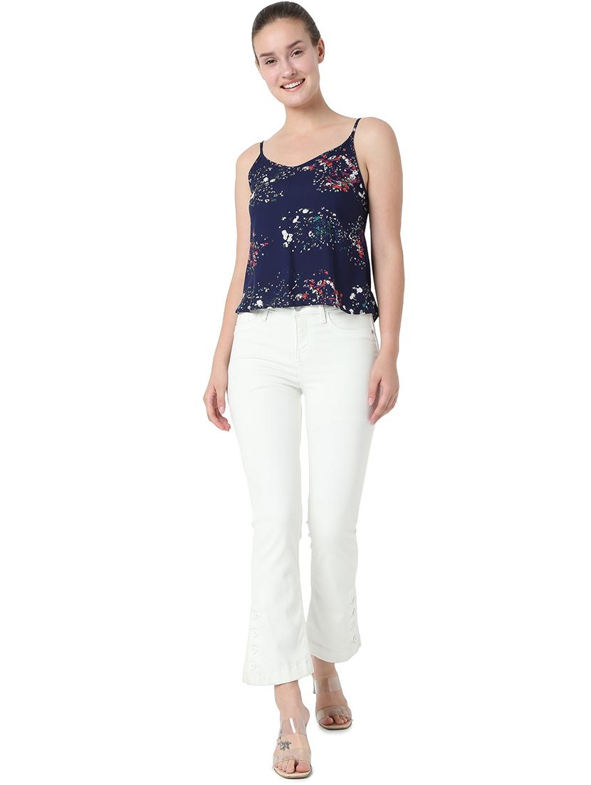women's crop shoulder strap top - 18362827 - Standard Image - 3