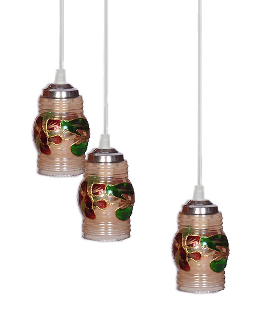 somil new design pendant hanging lamp, colorful glass shade with metal ceiling fitting fixture - 18363591 - Zoom Image - 0