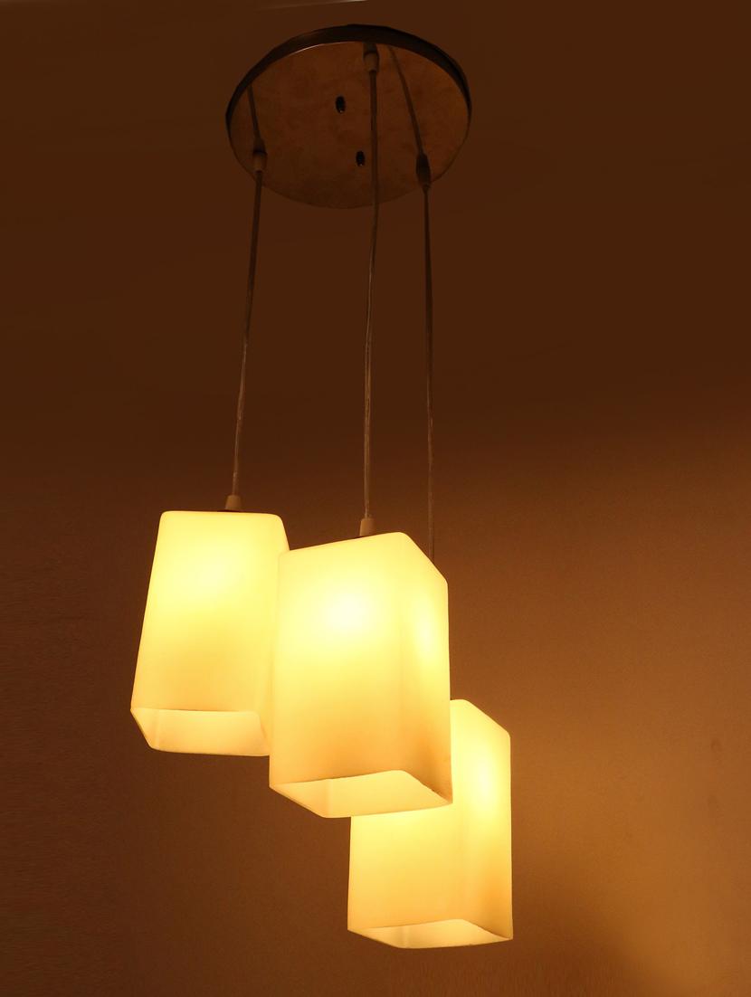 somil new design pendant hanging lamp, colorful glass shade with metal ceiling fitting fixture - 18363757 - Zoom Image - 0