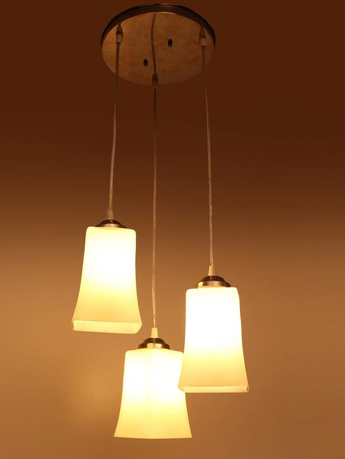 somil hanging ceiling lamp of 3 decorative glass shade in,1 metal fitting vg37 - 18364003 -  Standard Image - 0
