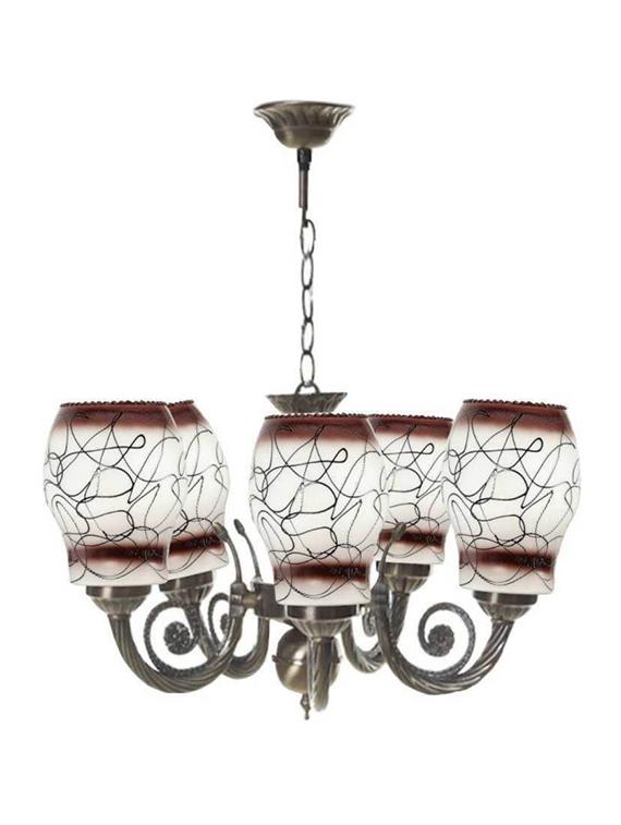 somil chandeliers of five colorful decorative glass shade in metal for roya bright lighting decoration-cx8 - 18364187 - Zoom Image - 0