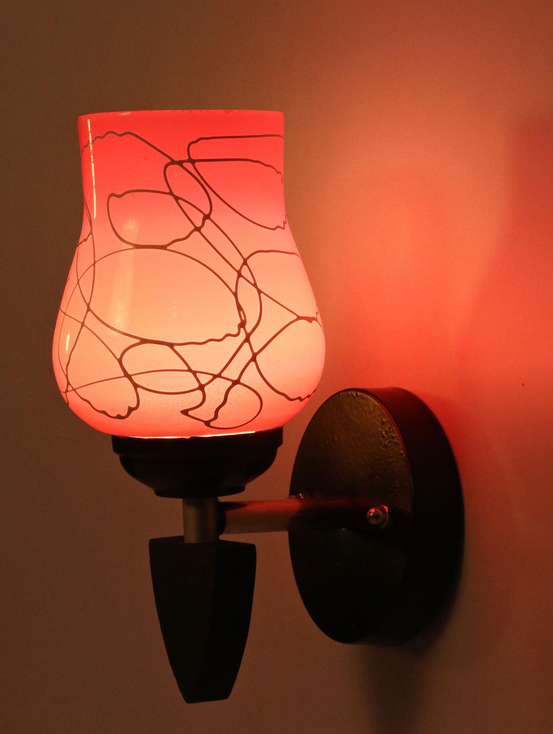 somil designer led sconce glass & wood wall lamp/ light - re128 - 18364968 - Standard Image - 3