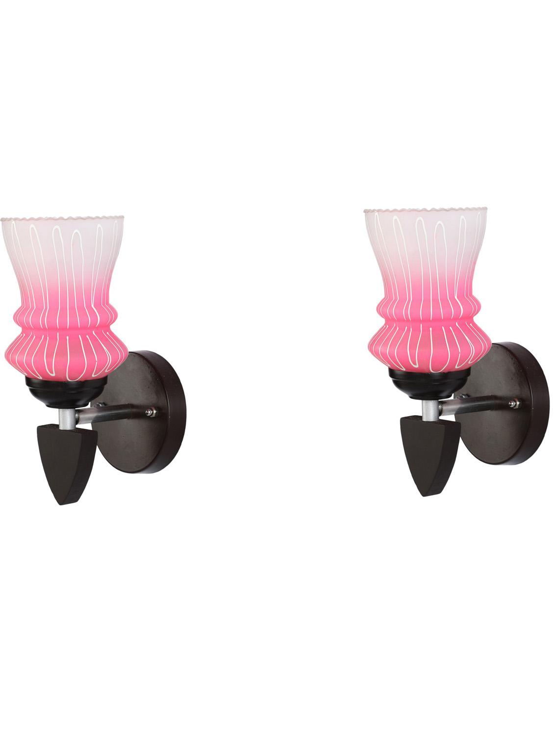 somil led sconce glass & wood wall lamp/light, 7 watt & wall fixture (set of two)-rt55 - 18365009 - Zoom Image - 0