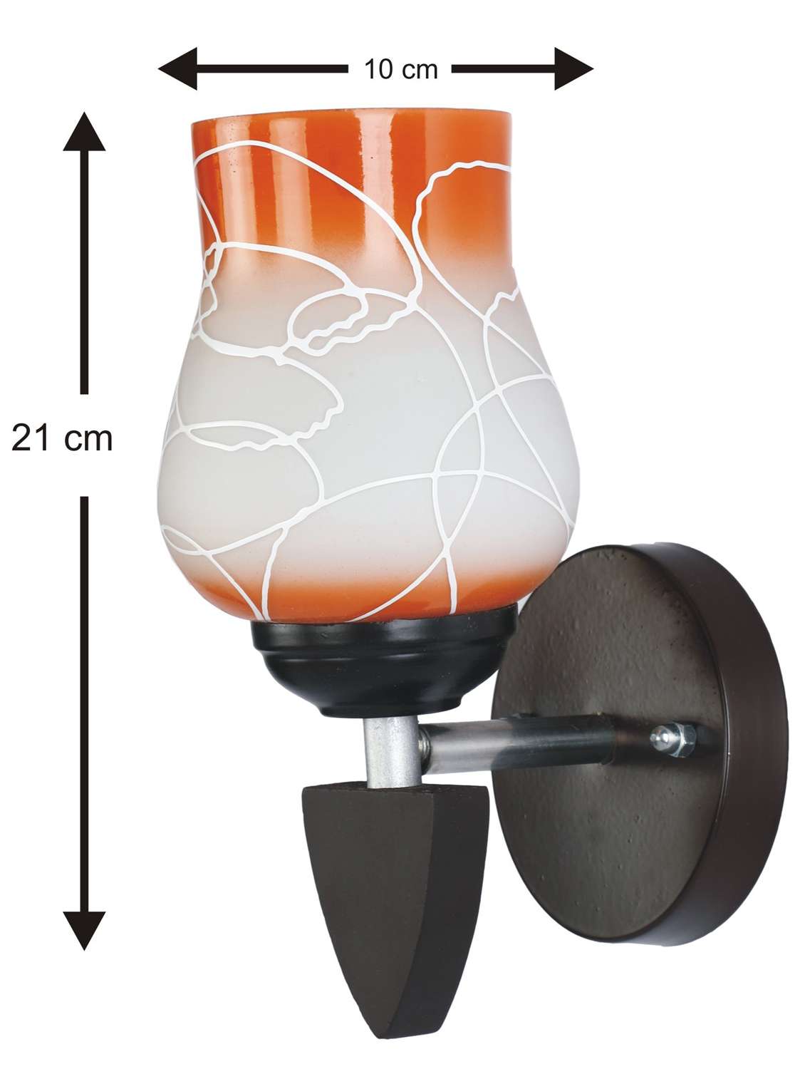 somil designer led sconce glass & wood wall lamp/ light - re130 - 18365097 -  Standard Image - 3