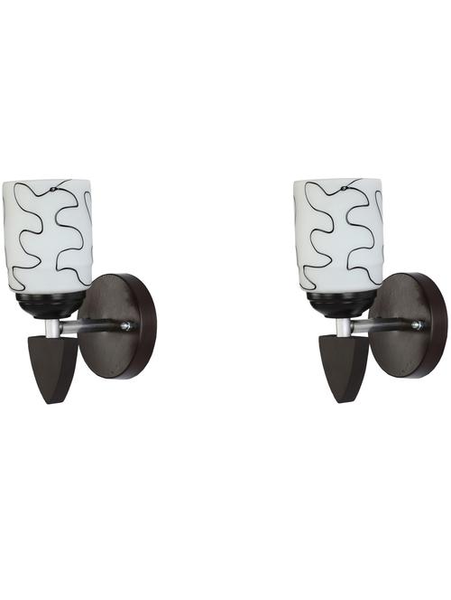 somil decorative wall lamp light glass wall light black - pack of 2 rt42 - 18365181 - Standard Image - 0