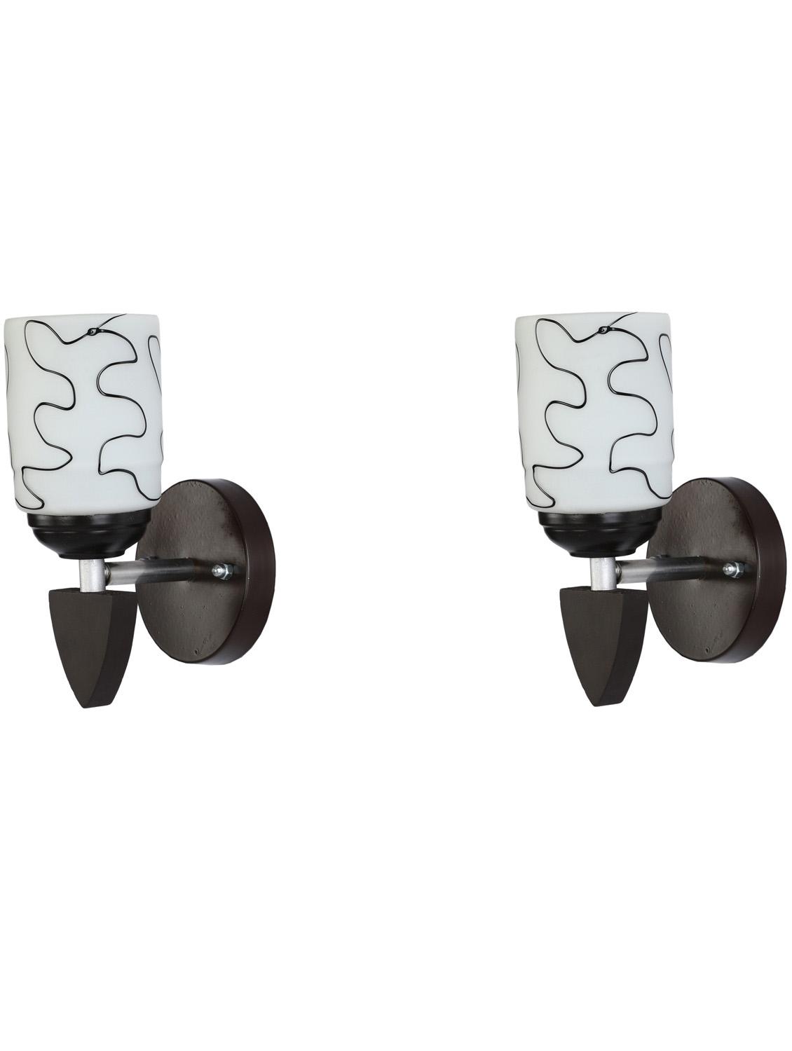 somil decorative wall lamp light glass wall light black - pack of 2 rt42 - 18365181 - Zoom Image - 0