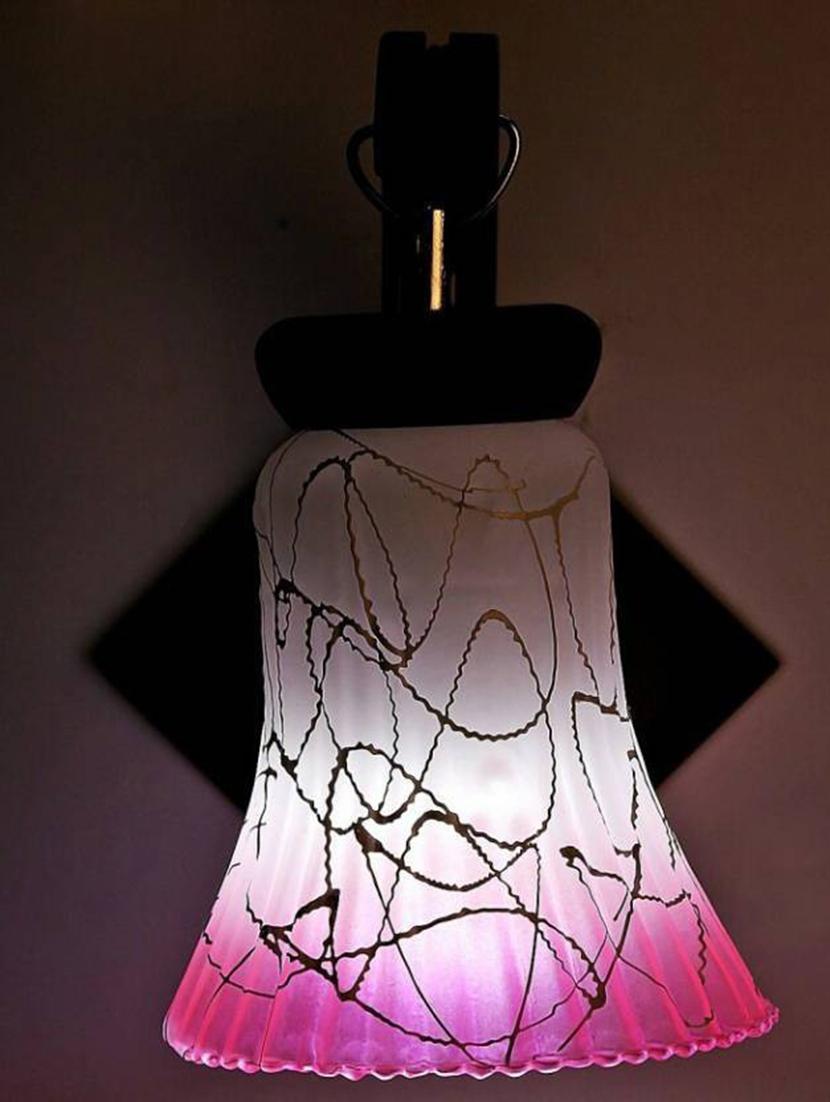 lakshya colorful decortive scone glass wall lamp light with stylish wooden fitting dx24 - 18365234 - Zoom Image - 0