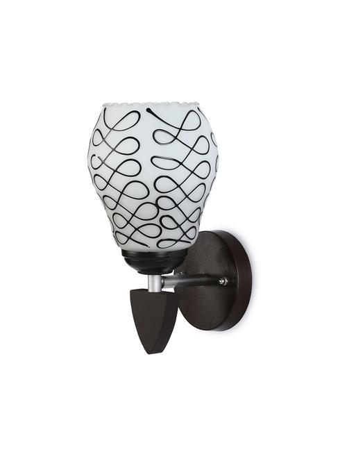 somil designer led sconce glass & wood wall lamp/ light - re050 - 18365243 - Standard Image - 0