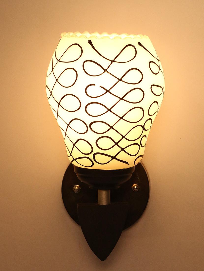 somil led sconce glass & wood wall lamp/light, 7 watt & wall fixture (set of two)-rt59 - 18365263 - Zoom Image - 0