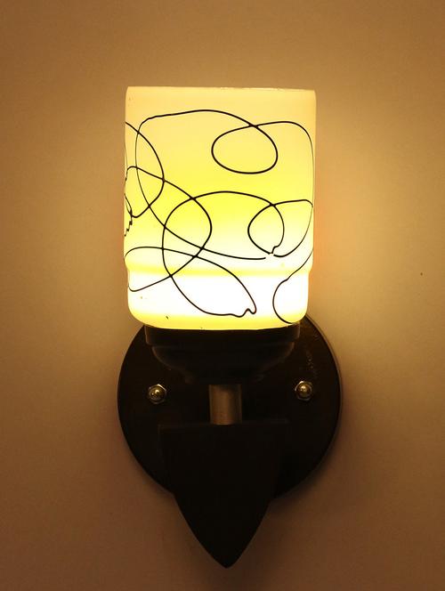 somil decorative wall lamp light glass wall light black - pack of 4 rt99 - 18365324 -  Standard Image - 0