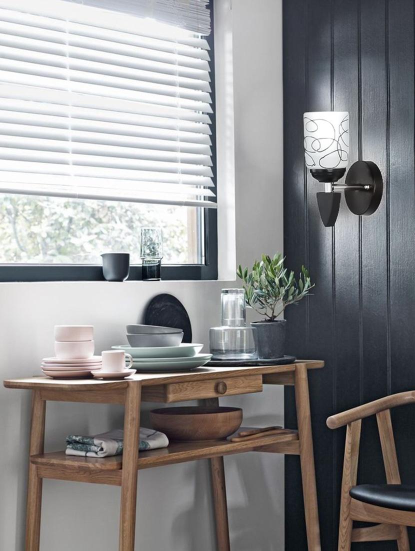 somil decorative wall lamp light glass wall light black - pack of 4 rt99 - 18365324 - Standard Image - 3