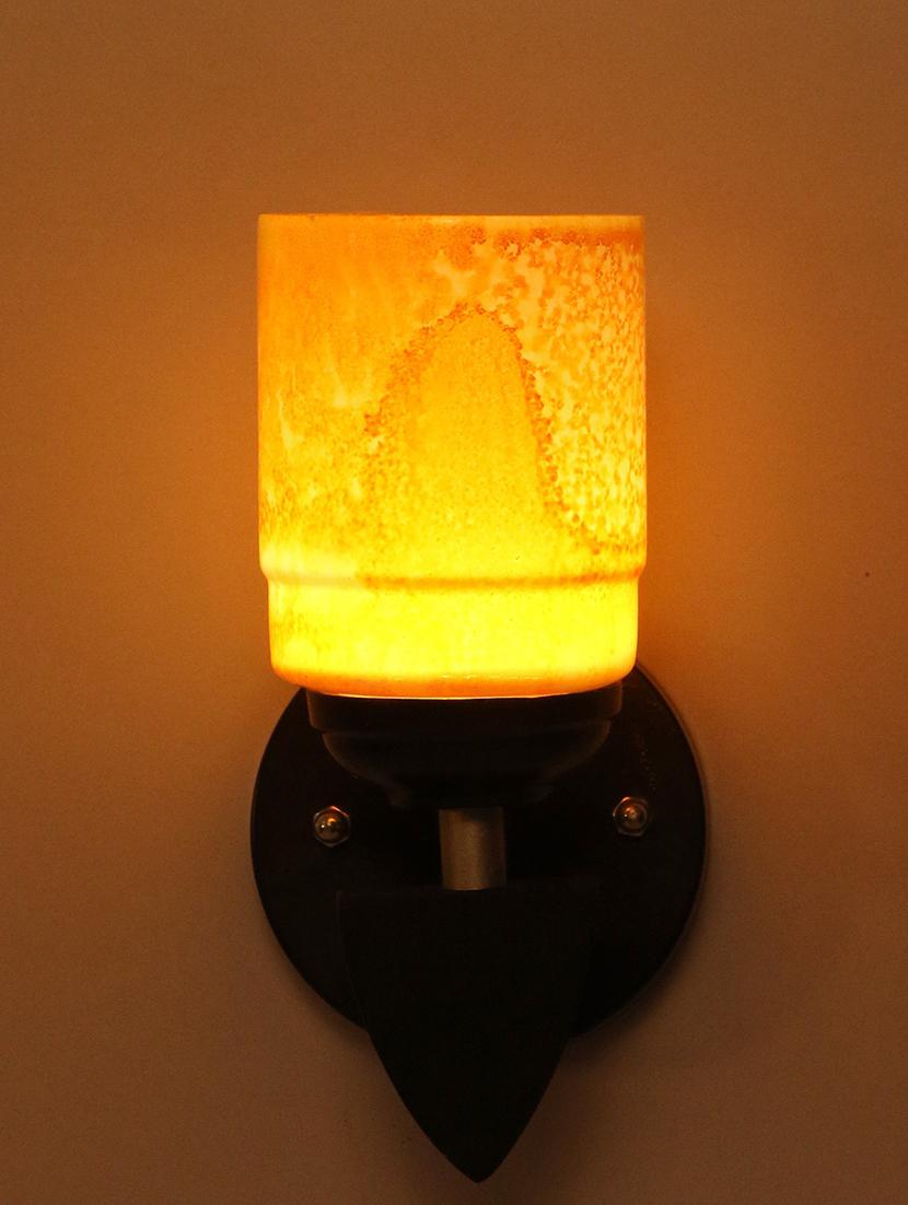 somil led sconce glass & wood wall lamp/light, 7 watt & wall fixture (set of two)-rt143 - 18365361 -  Zoom Image - 0