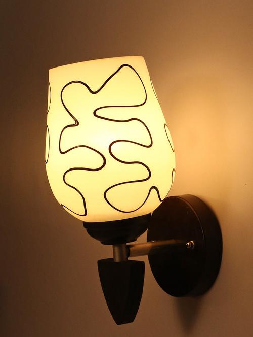 somil designer led sconce glass & wood wall lamp/ light - re053 - 18365421 - Standard Image - 0