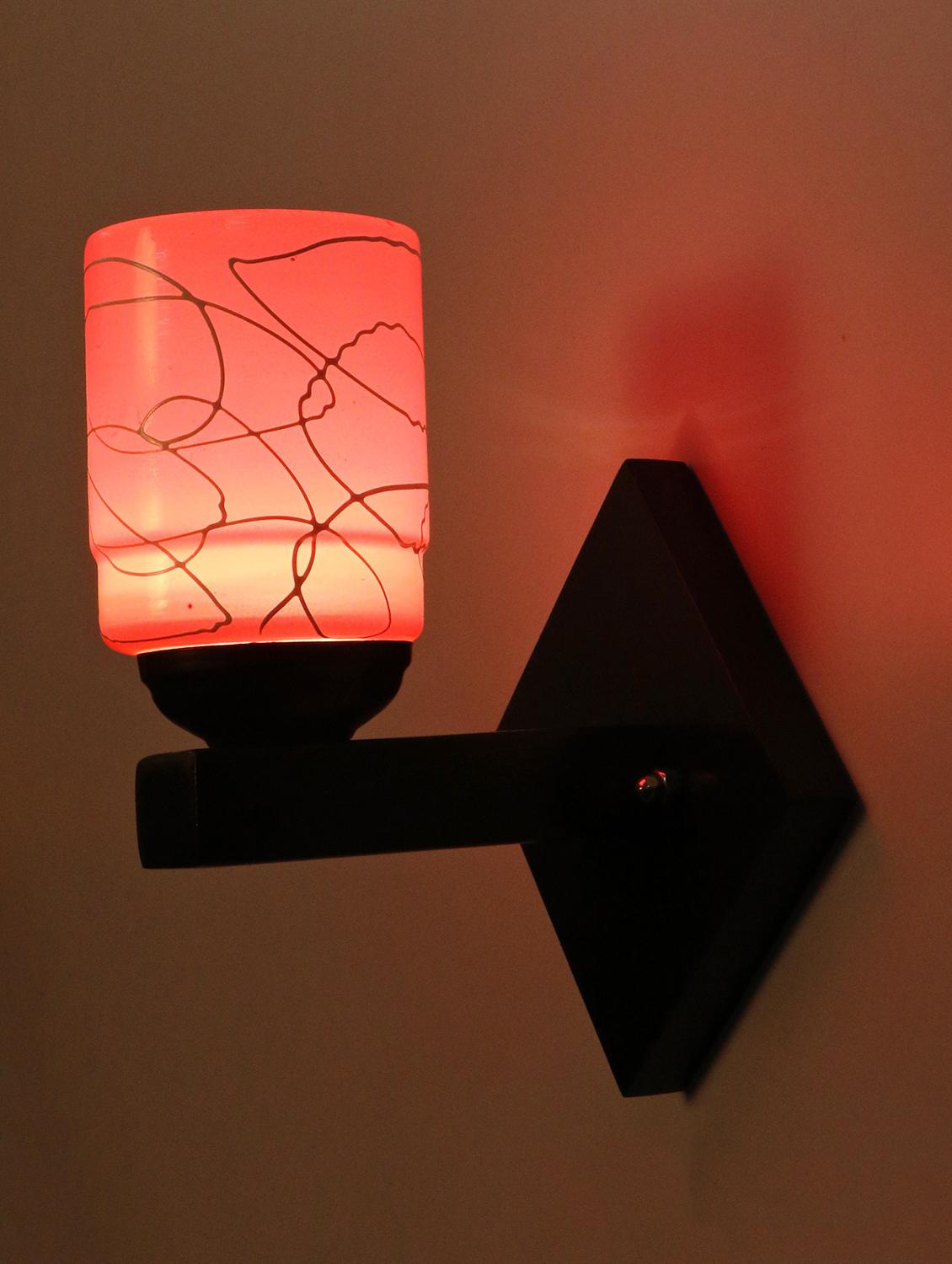 somil flat style designer led sconce wall lamp/ light, 7 watt, glass, wood, (set of four)-mot149 - 18365423 - Zoom Image - 0