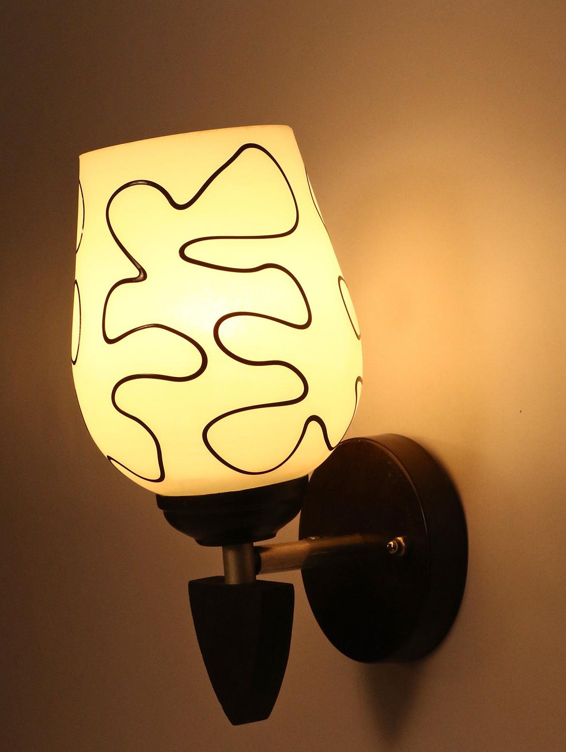 somil decorative wall lamp light glass wall light black - pack of 2 rt15 - 18365442 - Zoom Image - 0