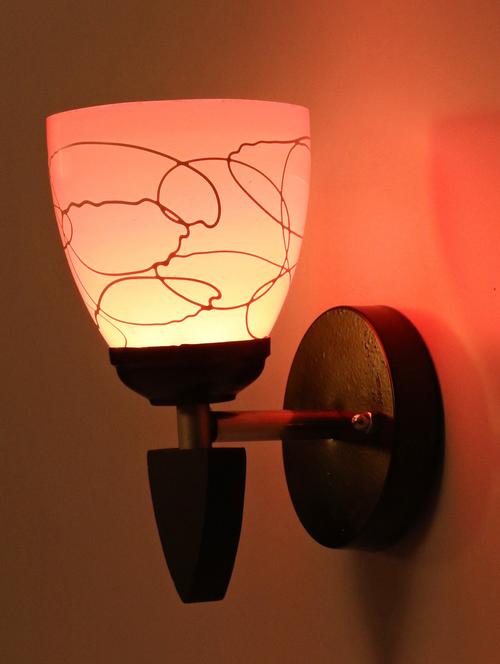 somil decorative wall lamp light glass wall light pink - pack of 4 rt101 - 18365502 -  Standard Image - 0