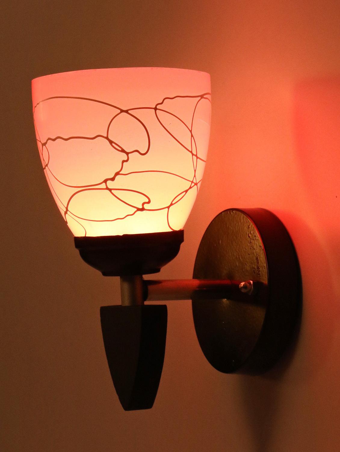 somil decorative wall lamp light glass wall light pink - pack of 4 rt101 - 18365502 -  Zoom Image - 0