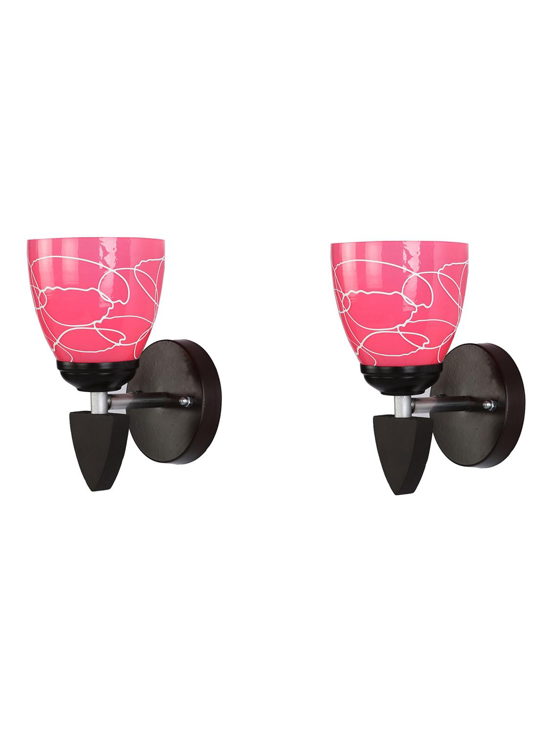somil decorative wall lamp light glass wall light pink - pack of 4 rt101 - 18365502 - Standard Image - 3