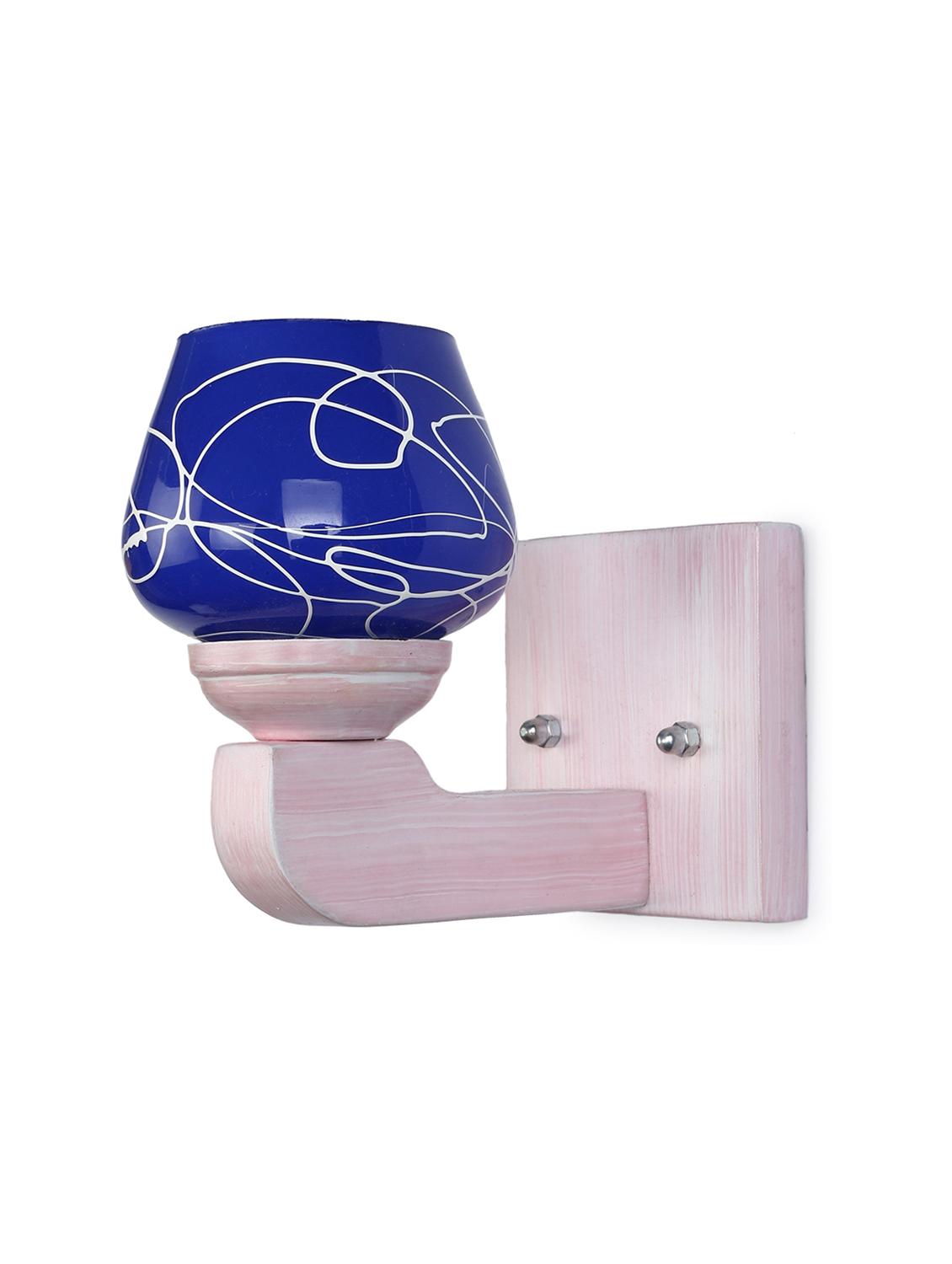 somil led sconce glass wall lamp/light with sweet pink wood fitting, 7 watt (set of 4)-df145 - 18365585 - Standard Image - 3