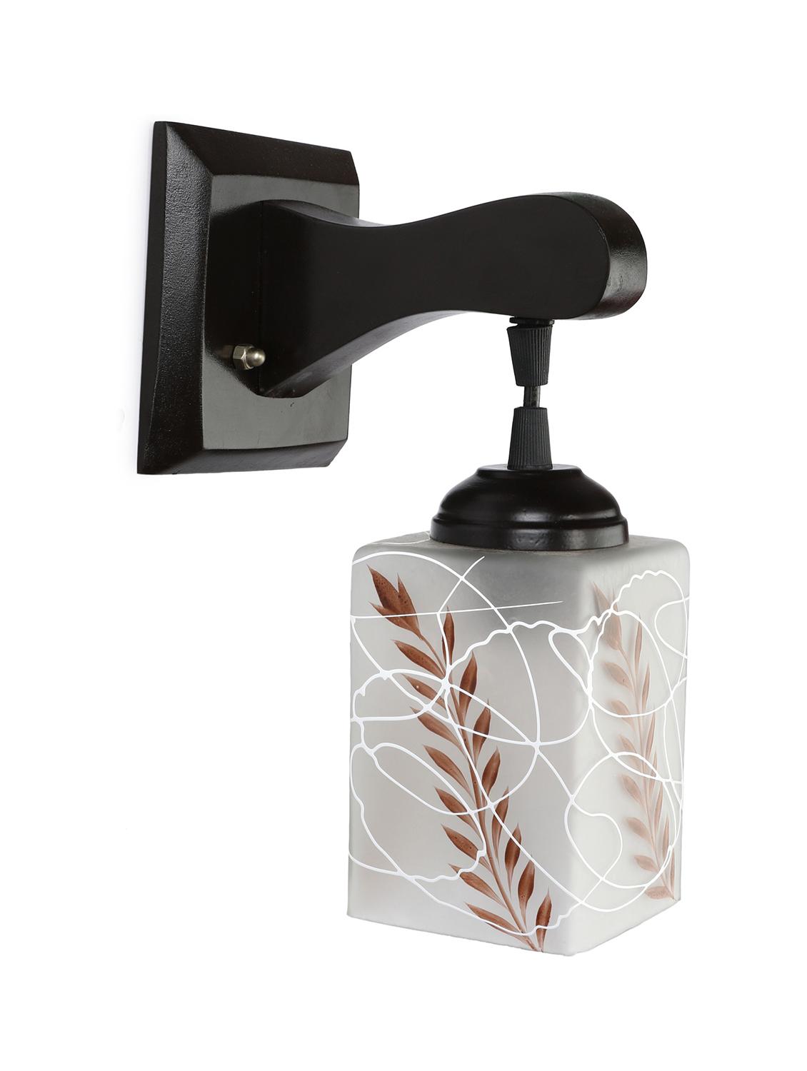 somil pendant decorative led wall lamp/ light, brown, glass, wood, 7 watt (set of 2)-mn31 - 18365610 - Standard Image - 3