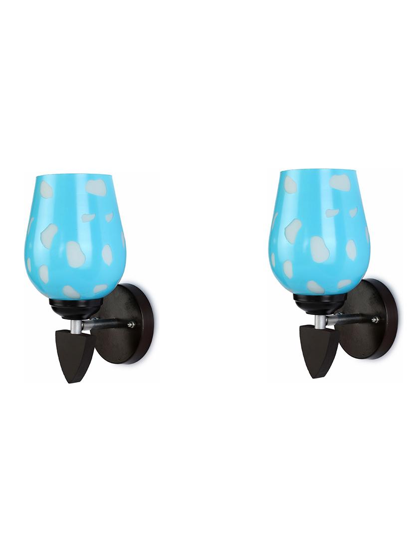 somil led sconce glass & wood wall lamp/light, 7 watt & wall fixture (set of two)-rt65 - 18365629 - Standard Image - 3