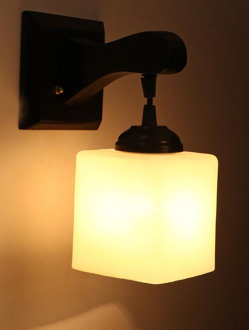 somil pendant decorative led wall lamp/ light, white, glass, wood, 7 watt (set of 4)-mn74 - 18365696 - Standard Image - 0