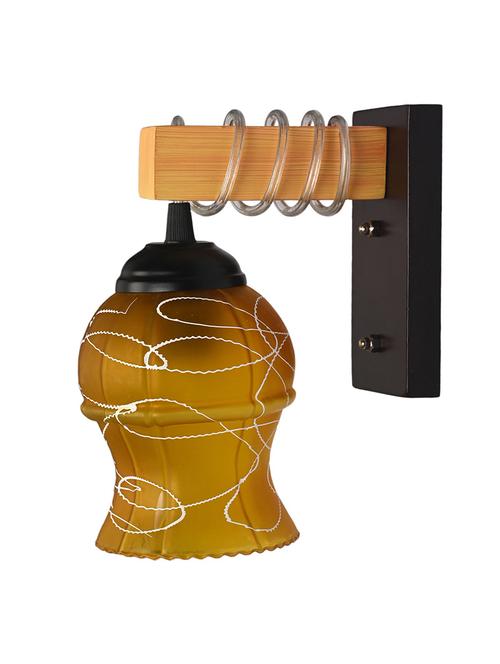 somil modern design colorful wood wall lamp/ light with hand decorated glass shade (set of 2) -y19 - 18365698 -  Standard Image - 0