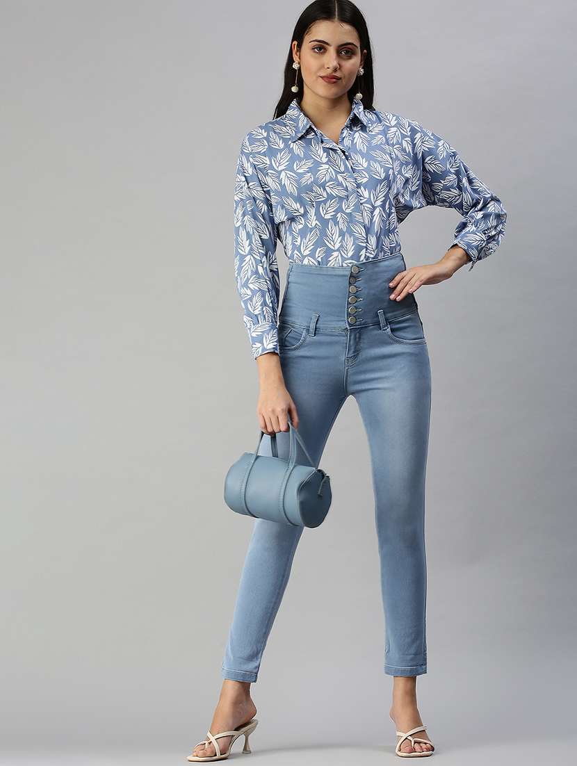 women's plain slim fit jeans - 18366950 -  Standard Image - 3