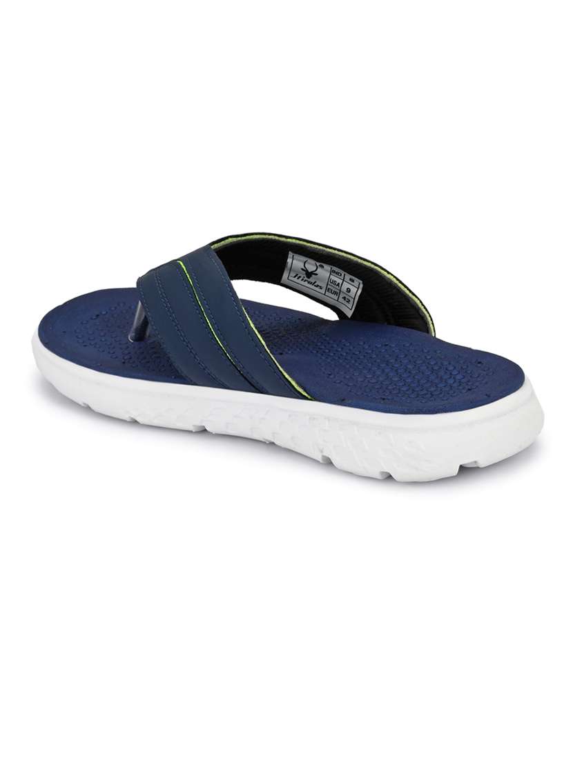 blue fabric slip on slippers - 18367080 -  Standard Image - 3