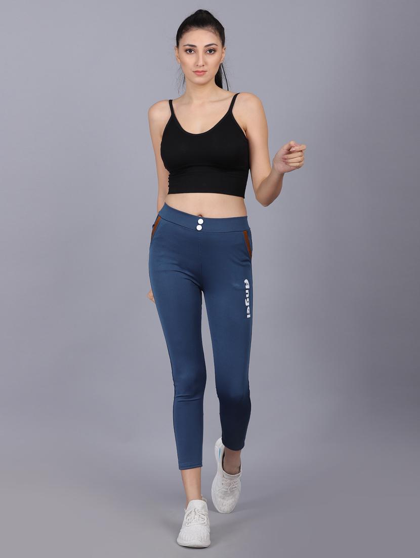 mid rise solid track pant - 18367167 - Standard Image - 3