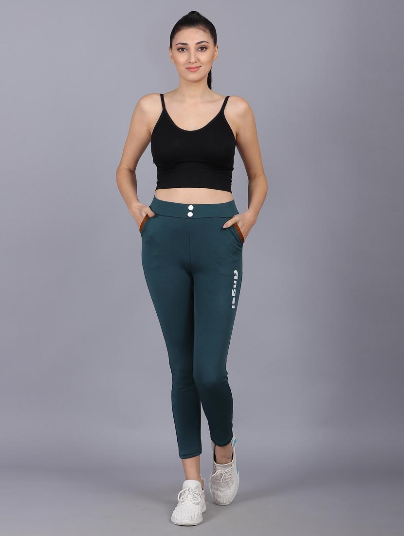 mid rise solid track pant - 18367170 - Standard Image - 3